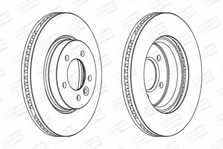 562666CH-1 CHAMPION LANDROVER Диск гальмівний передн.Discovery 04-
