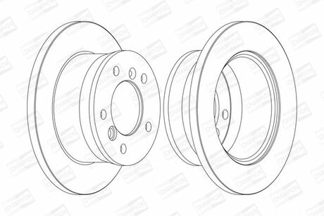 567761CH CHAMPION Гальмівний диск задній Mercedes G-Class (W463), Sprinter (B901, B902, B903, B904, B909) / VW LT