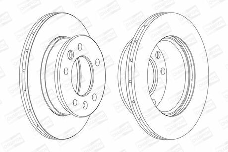 569122CH CHAMPION Гальмівний диск передній Mercedes Sprinter / VW LT