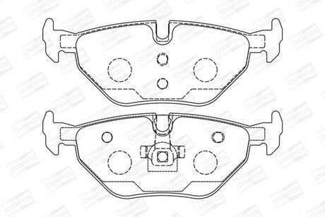 571960CH CHAMPION Колодки тормозные дисковые задние BMW 3 (E46) 97-05, 3 Compact (E46) 01-05 ()