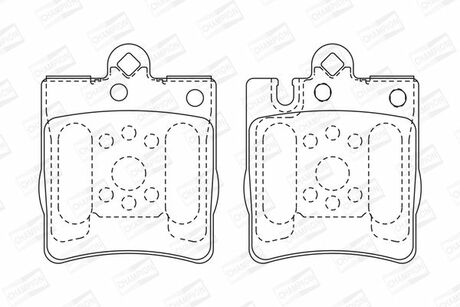 571988CH CHAMPION Гальмівні колодки задние Mercedes C-Class, CLC-Class, CLK, E-Class, SLK
