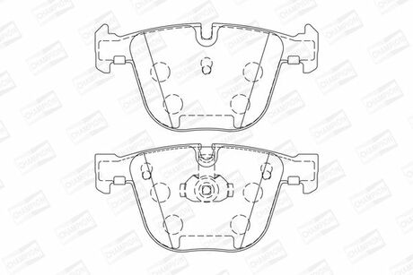 571991CH CHAMPION Гальмівні колодки задні BMW 1-Series, 3-Series, 5-Series, 6-Series, 7-Series, X5, X6 / Bentley / Rol