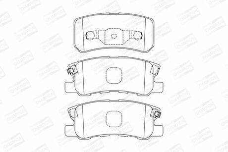 572498CH CHAMPION Гальмівні колодки задні Chrysler / Mitsubishi / Citroen C-Crosser, C4 / Dodge / Jeep Compass, Patrio