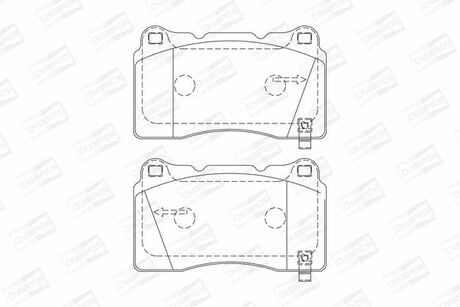 572508CH CHAMPION TESLA Тормозные колодки передн.Tesla S 12-,Cadillac,Ford