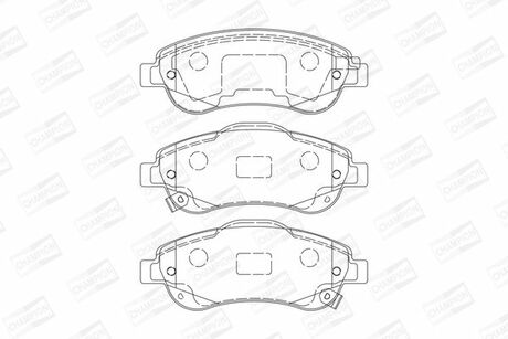 572605CH CHAMPION Колодки гальмівні (вир-во CHAMPION)