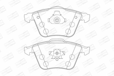 573199CH CHAMPION Колодки тормозные дисковые передние FORD FOCUS II (DA_, HCP, DP) 04-13|MAZDA 6 Saloon (GG) 02-08|SAAB 9-3 (YS3F, E79, D79, D75) 02-15|VOLVO C30 (533)