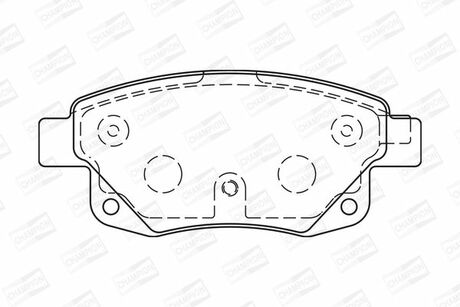 573277CH CHAMPION Колодки тормозные дисковые задние Transit 2.2TDCi, 2.3 16V, 2.4 TDCi (06-) (5732