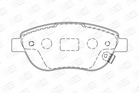 573308CH CHAMPION Гальмівні колодки передні Opel Corsa D CHAMPION 573308CH