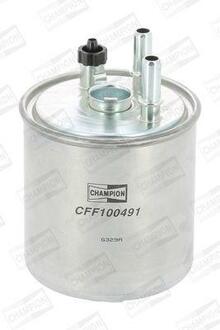 CFF100491 CHAMPION Фiльтр паливний RENAULT KANGOO II, LAGUNA III 1.5-2.0 DCI 07- (вир-во CHAMPION)