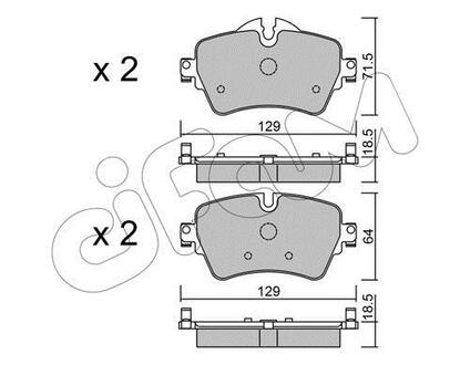 822-1013-0 CIFAM KLOCKI HAMULC. MINI COOPER 13- PRZÓD