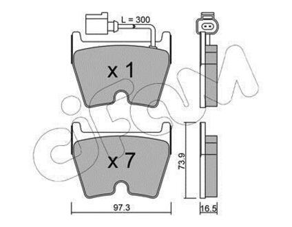 822-1043-1 CIFAM KLOCKI HAMULC. AUDI Q3 RS 13- PRZУD