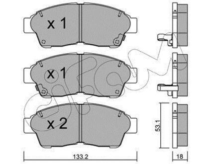 822-149-0 CIFAM Комплект тормозных колодок, дисковый тормоз
