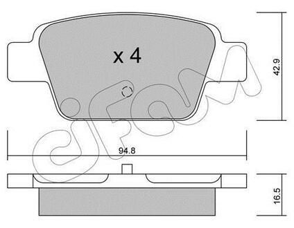 822-323-0 CIFAM Комплект тормозных колодок, дисковый тормоз