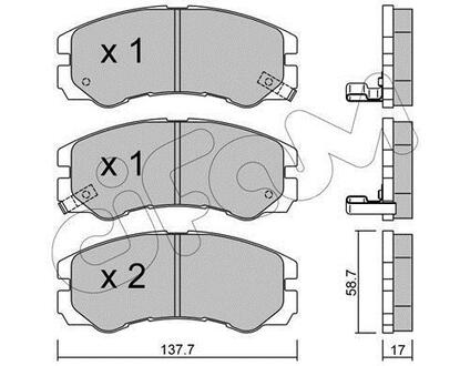 822-357-0 CIFAM Комплект тормозных колодок, дисковый тормоз