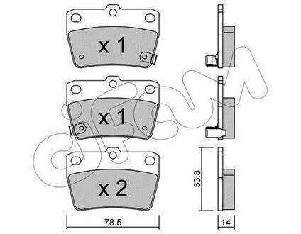 822-431-0 CIFAM Комплект тормозных колодок, дисковый тормоз