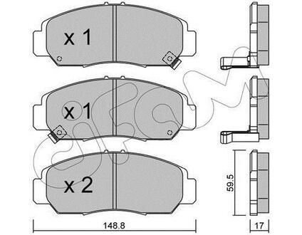 822-462-0 CIFAM Комплект тормозных колодок, дисковый тормоз