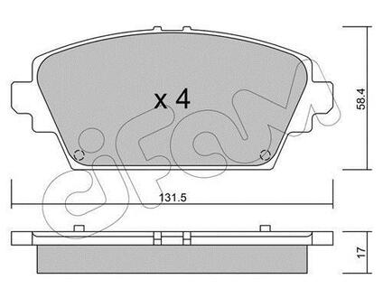 822-464-0 CIFAM Комплект тормозных колодок, дисковый тормоз