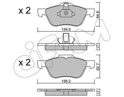 822-489-0 CIFAM NISSAN Гальмівні колодки передн. PRIMERA 96-02