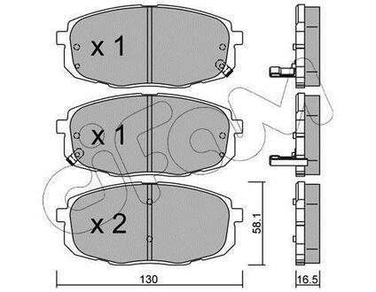 822-513-0 CIFAM Комплект тормозных колодок, дисковый тормоз