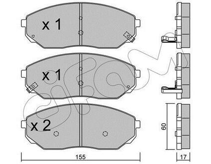 822-515-0 CIFAM Комплект тормозных колодок, дисковый тормоз