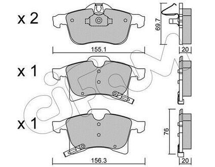 822-539-0 CIFAM OPEL Тормозные колодки передн.Astra F/G/ H,Combo,Corsa E,Meriva 1.4-2.0 04-