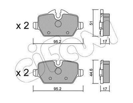 822-641-0 CIFAM Комплект тормозных колодок, дисковый тормоз
