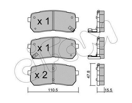 822-786-0 CIFAM Комплект тормозных колодок, дисковый тормоз