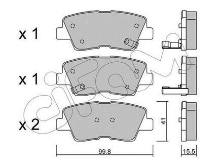 822-886-0 CIFAM Комплект тормозных колодок, дисковый тормоз