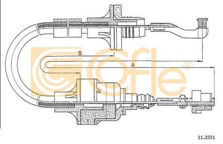 11.2551 COFLE Трос зчеплення Opel Vectra 1.4/1.6/1.7TD 89-