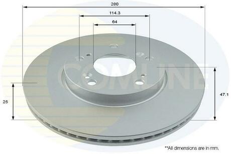ADC0576V COMLINE Тормозной диск