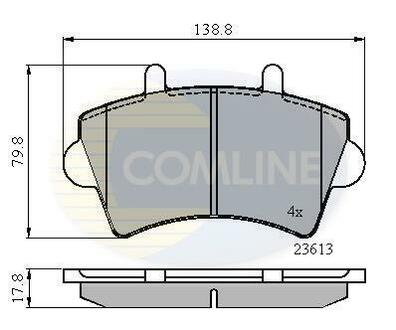 CBP01035 COMLINE Комплект тормозных колодок, дисковый тормоз