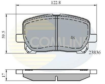 CBP01132 COMLINE Комплект тормозных колодок, дисковый тормоз