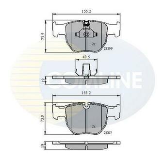 CBP01157 COMLINE Комплект тормозных колодок, дисковый тормоз