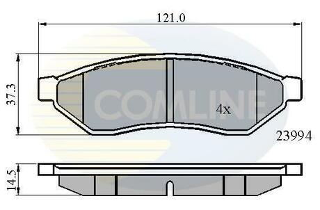 CBP01190 COMLINE Комплект тормозных колодок, дисковый тормоз