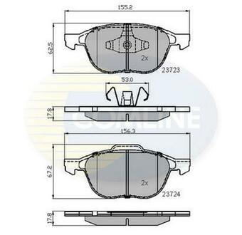 CBP01323 COMLINE Комплект тормозных колодок, дисковый тормоз