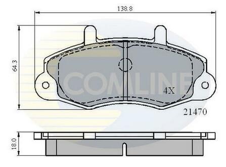 CBP0132 COMLINE Комплект тормозных колодок, дисковый тормоз