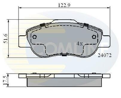 CBP01600 COMLINE Комплект тормозных колодок, дисковый тормоз