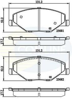 CBP02126 COMLINE - Гальмівні колодки до дисків