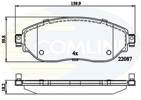 CBP02285 COMLINE - Гальмівні колодки до дисків