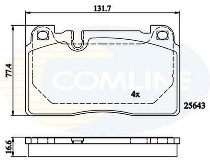 CBP02302 COMLINE - Гальмівні колодки до дисків