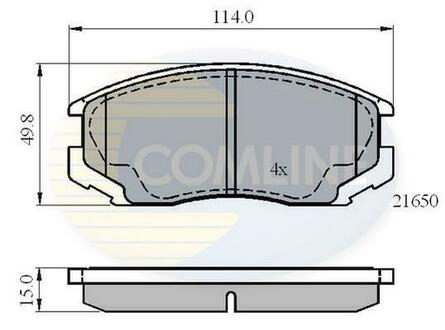 CBP0415 COMLINE Комплект тормозных колодок, дисковый тормоз