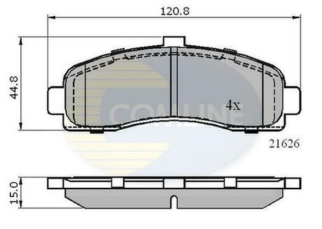 CBP0508 COMLINE Комплект тормозных колодок, дисковый тормоз
