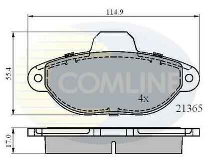 CBP0509 COMLINE Комплект тормозных колодок, дисковый тормоз