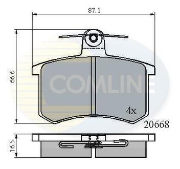 CBP0558 COMLINE Комплект тормозных колодок, дисковый тормоз