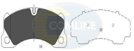 CBP06039 COMLINE Комплект тормозных колодок, дисковый тормоз