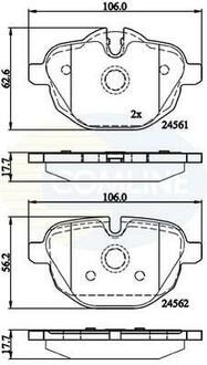 CBP06092 COMLINE Комплект тормозных колодок, дисковый тормоз