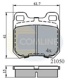 CBP0741 COMLINE Комплект тормозных колодок, дисковый тормоз