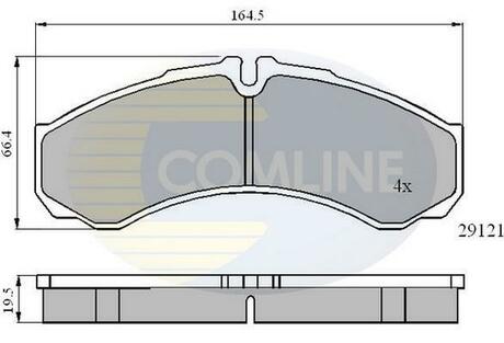 CBP0931 COMLINE Комплект тормозных колодок, дисковый тормоз