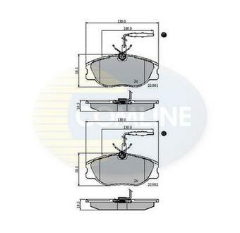 CBP11001 COMLINE Комплект тормозных колодок, дисковый тормоз