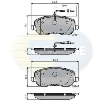 CBP11158 COMLINE Комплект тормозных колодок, дисковый тормоз